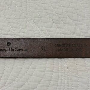 Ermenegildo Zegna Brown Leather Belt